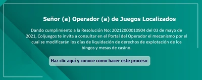 Modificaci&oacute;n d&iacute;as de derechos de explotaci&oacute;n de los bingos y mesas de casino